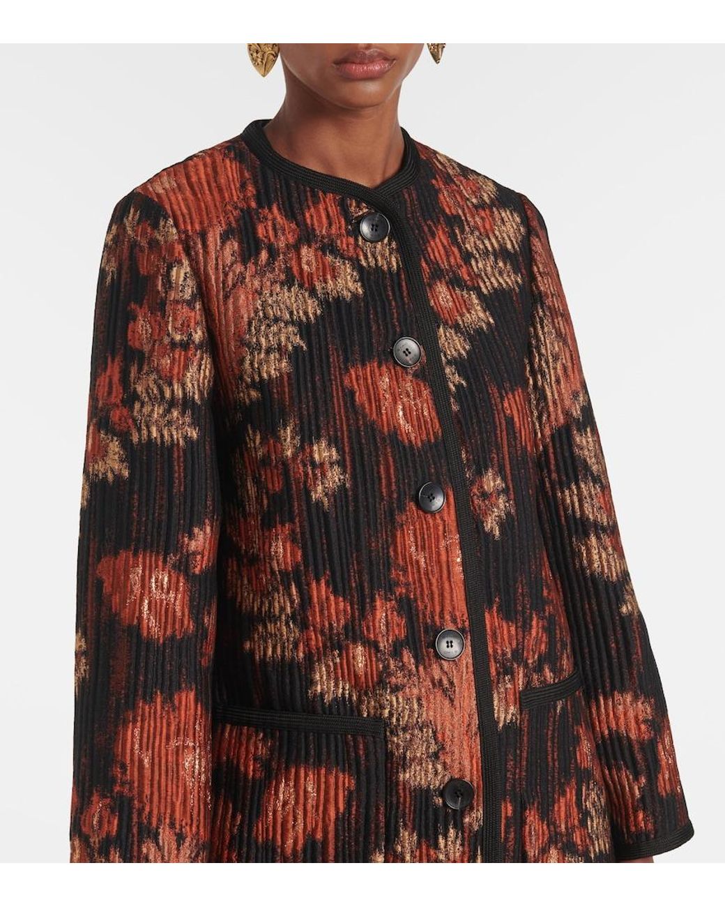 Etro Red Floral Coat