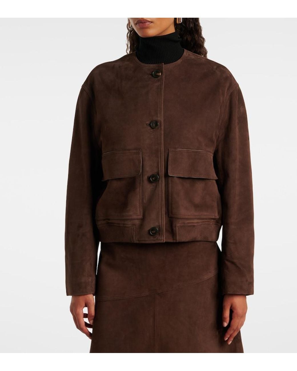 Yves Salomon Brown Suede Jacket