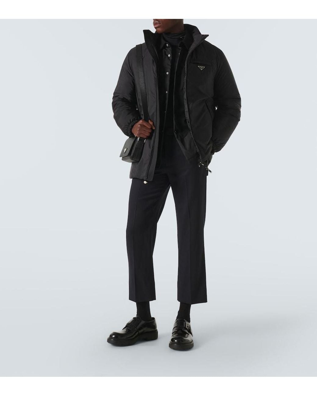 Prada Black Re-Nylon Padded Coat for men
