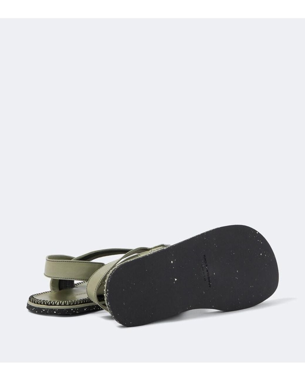 Kiko Kostadinov Green Andras Leather Thong Sandals for men
