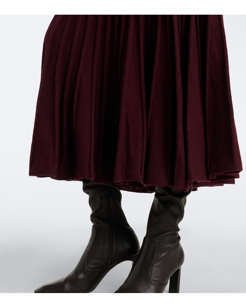 arch4 Purple Sabrina Cashmere Midi Skirt