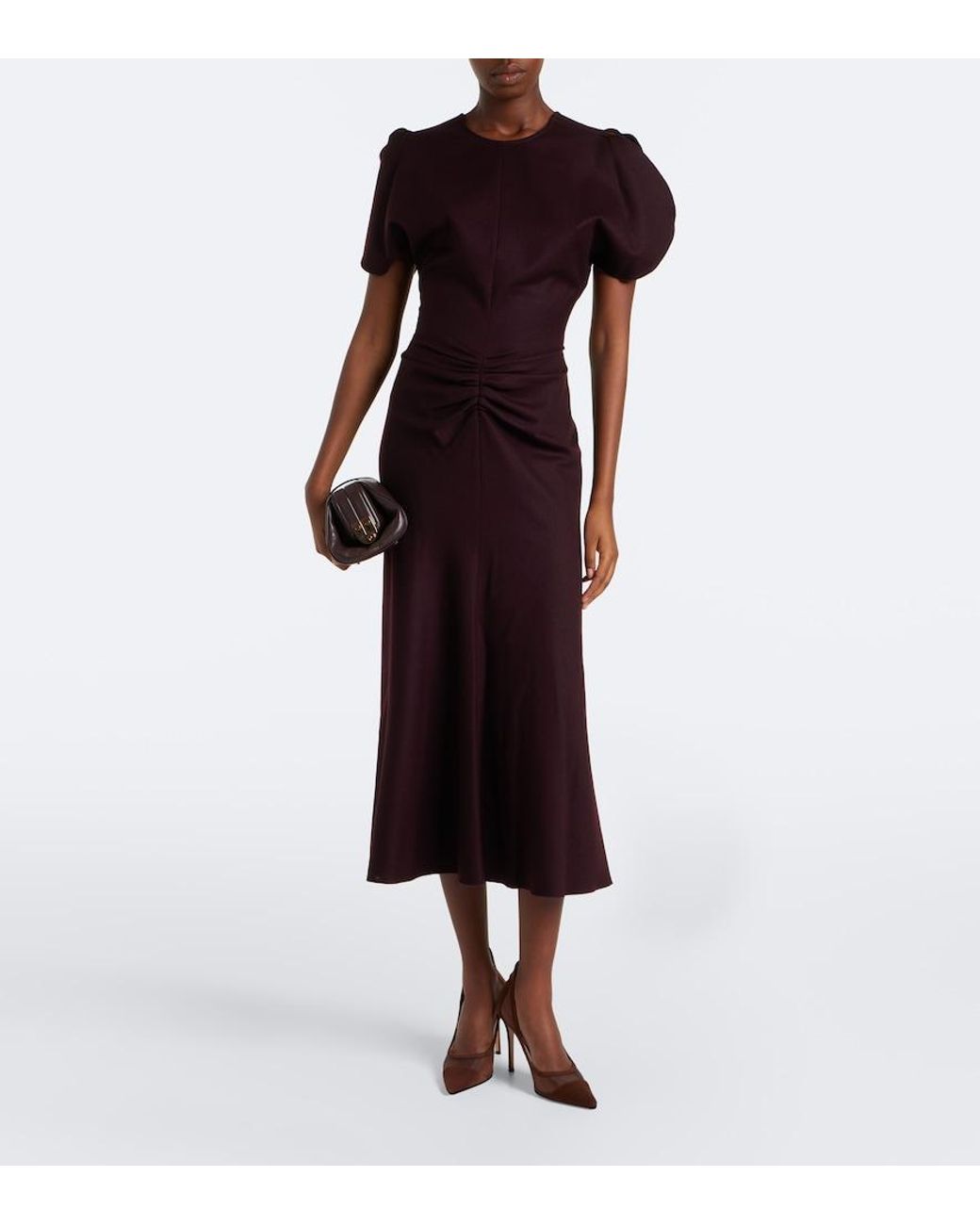Gianvito Rossi Brown Leather-Trimmed Pumps