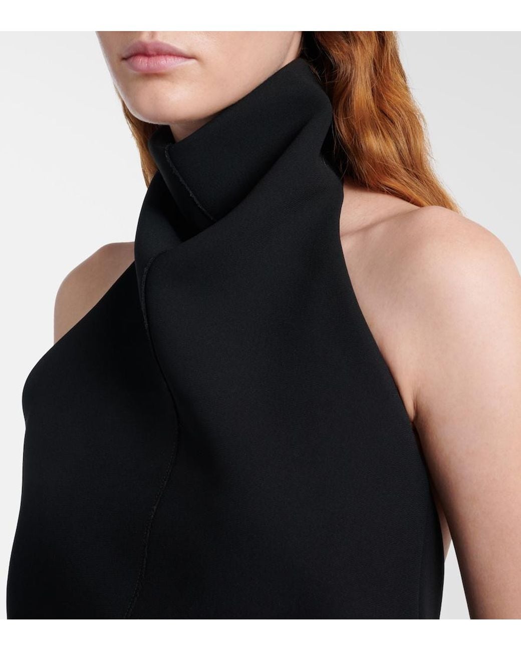 Khaite Black Rone Halterneck Top