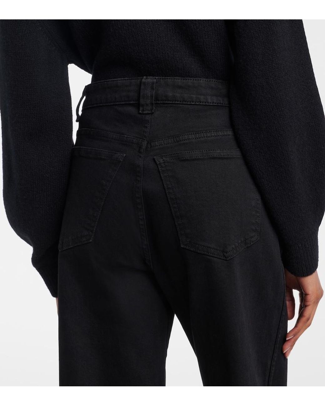 Khaite Blue Dane High-Rise Wide-Leg Jeans