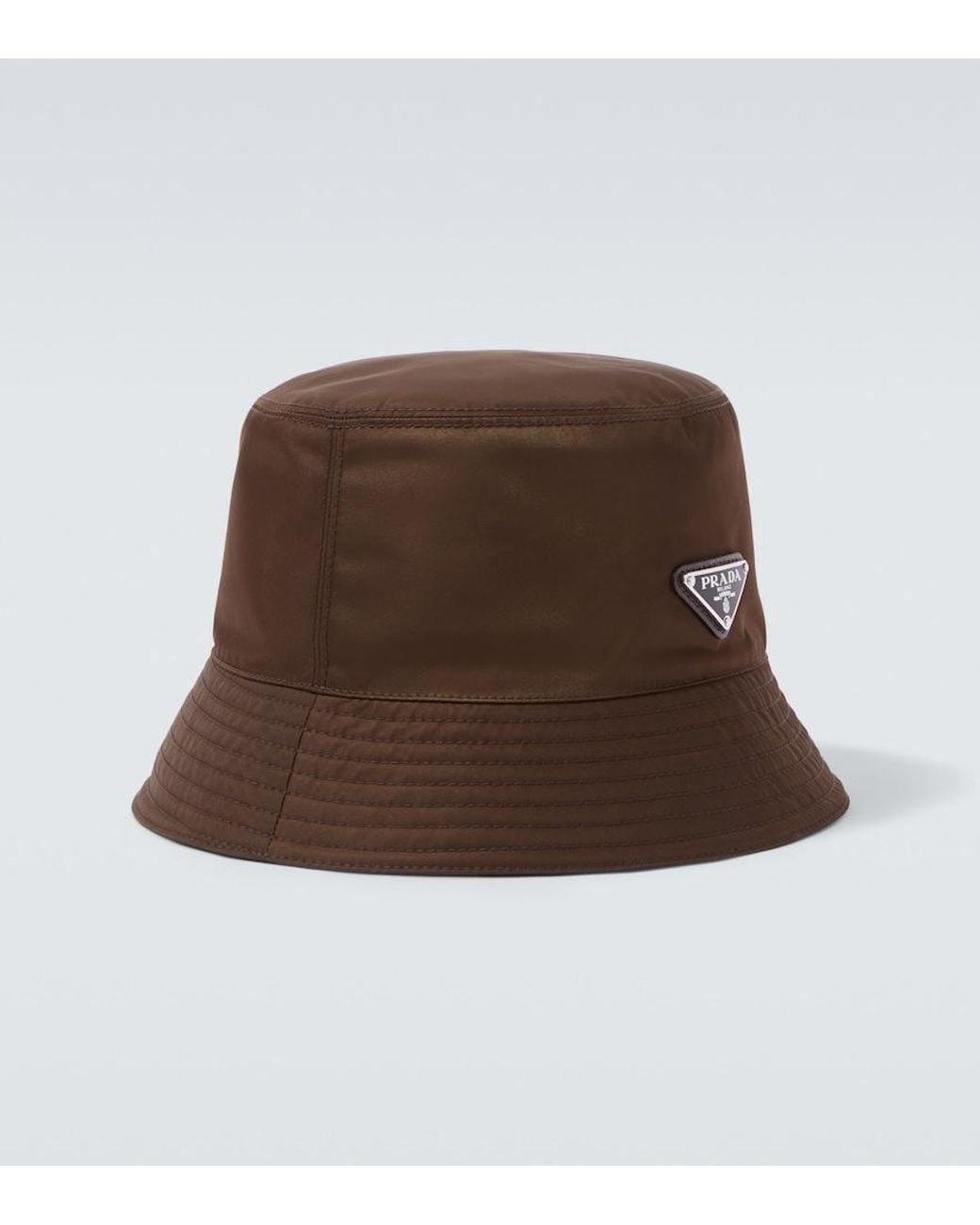 Prada Brown Re-Nylon Bucket Hat for men