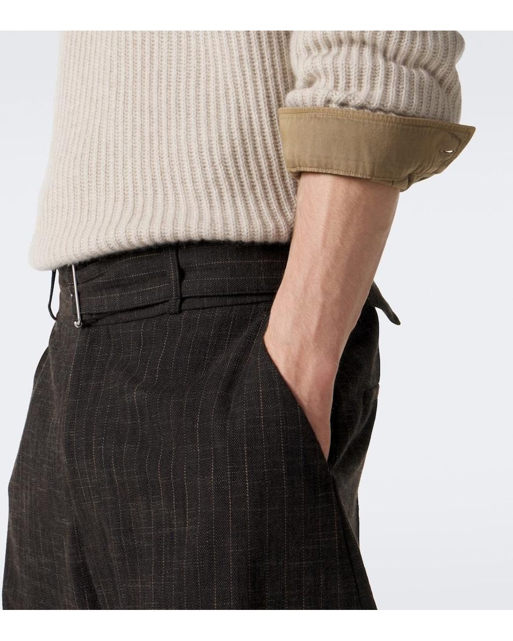 arch4 White Mr Darius Cashmere Polo Sweater for men