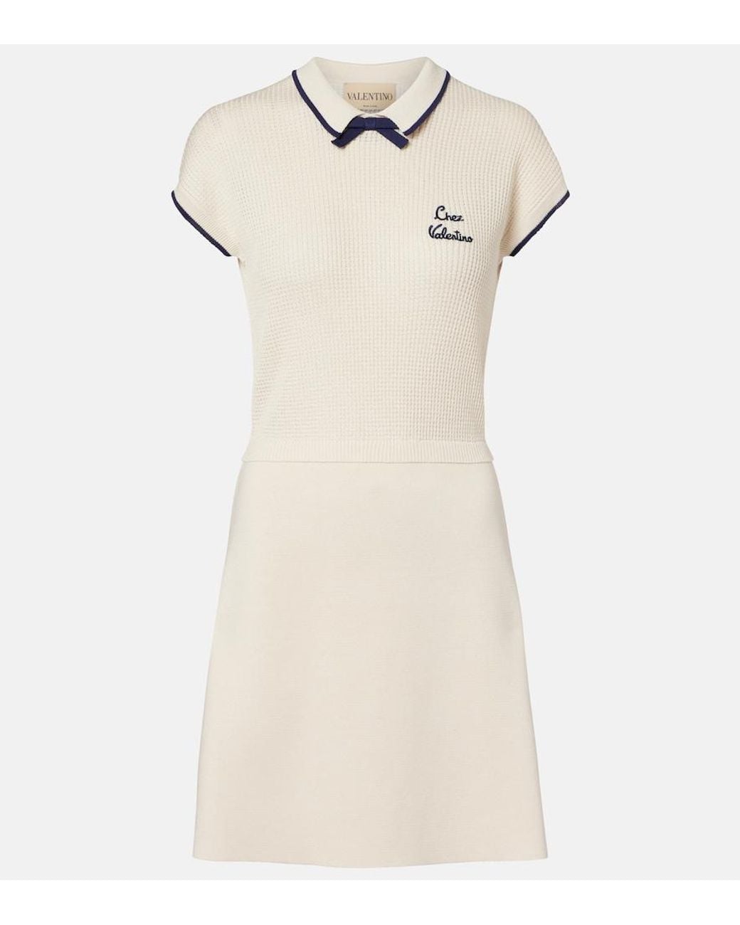 Valentino Garavani Natural Chez Cotton-Blend Minidress
