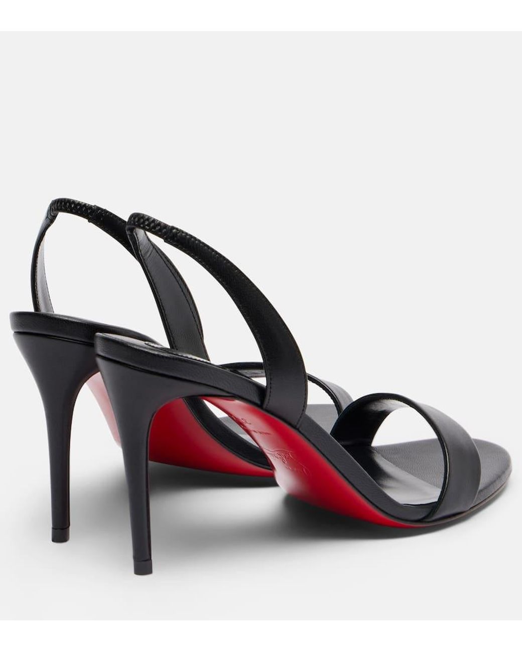 Christian Louboutin Black O Marilyn 85 Leather Sandals