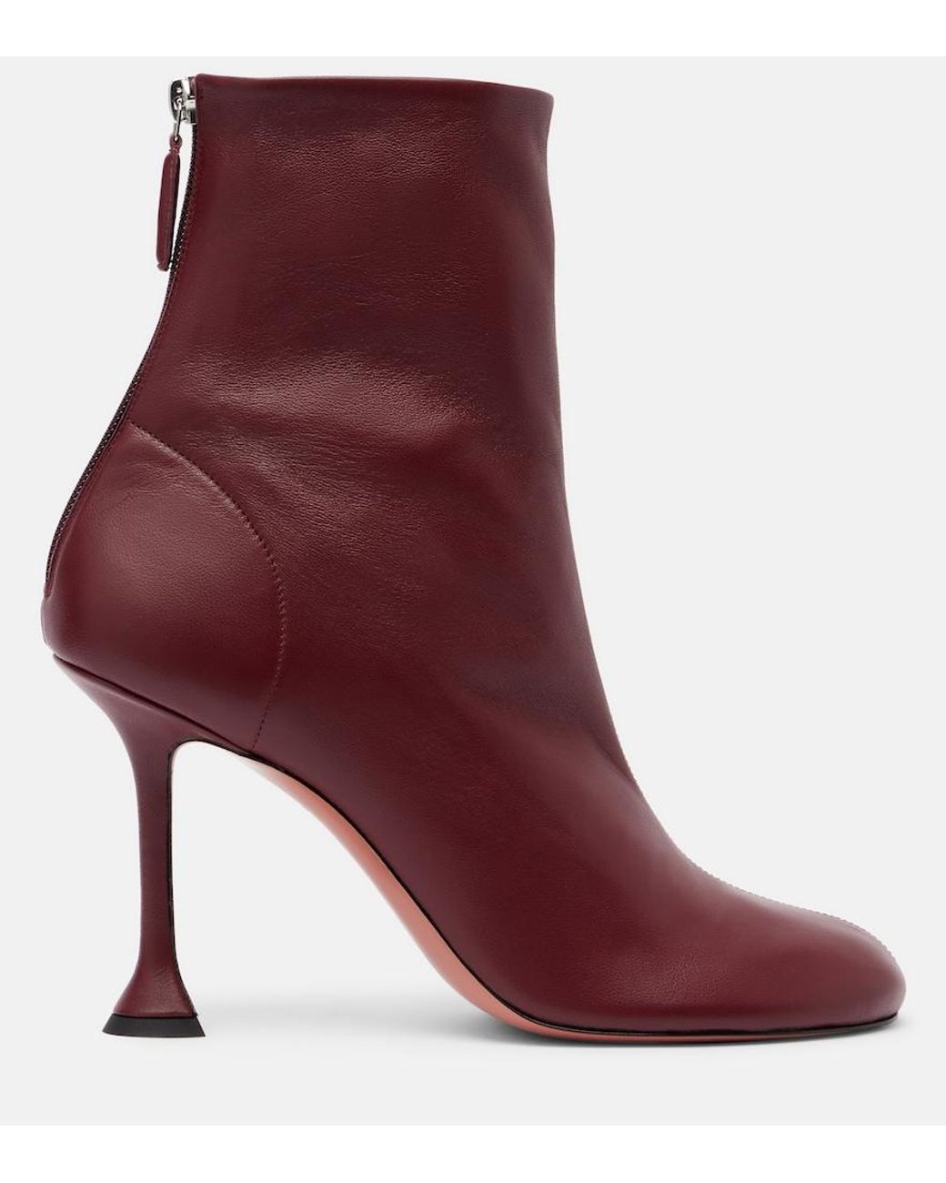 AMINA MUADDI Purple Iris 95 Leather Ankle Boots