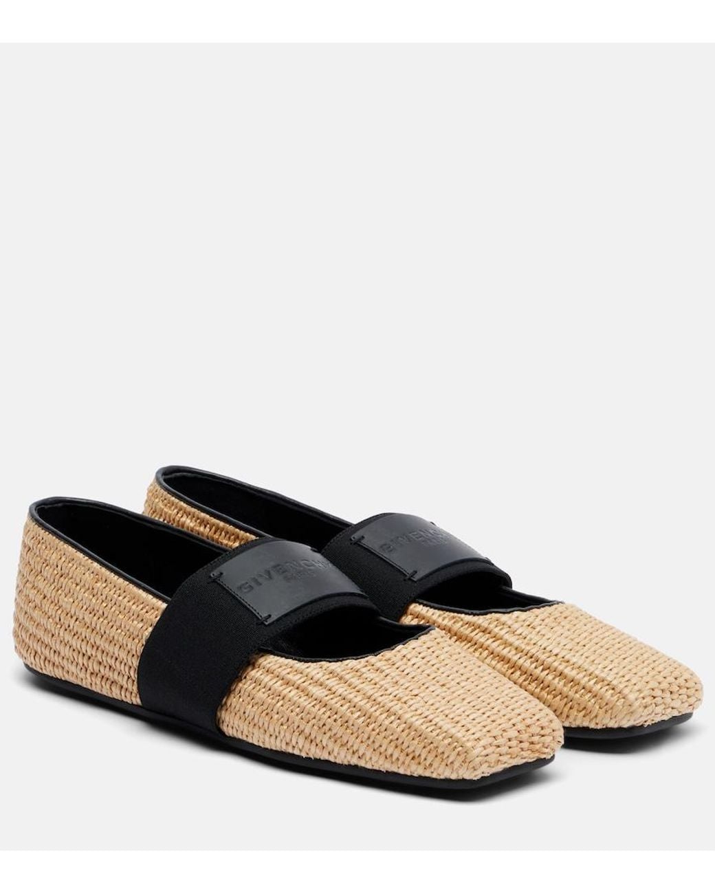 Givenchy Natural Sliced Square Mary Jane Flats