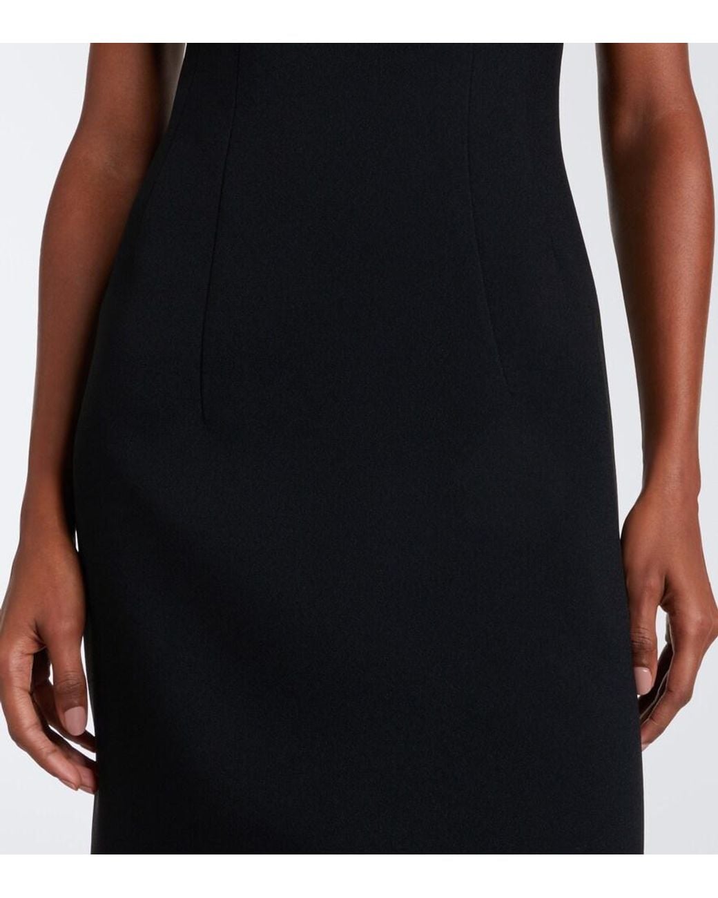The Row Black Arie Crepe Cady Minidress