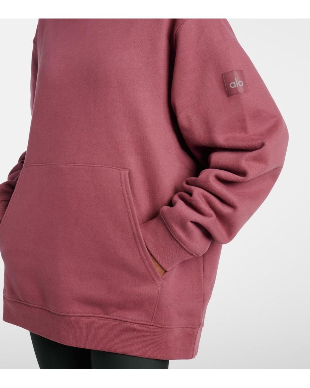 Alo Yoga Pink Hoodie Renown Aus French Terry
