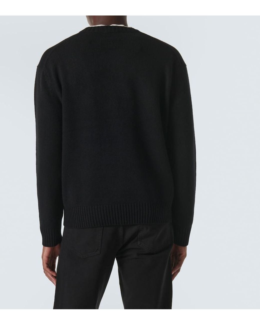 FRAME Black Cashmere Sweater for men