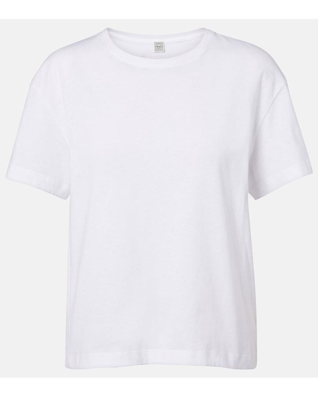Totême White Cotton Jersey T-Shirt