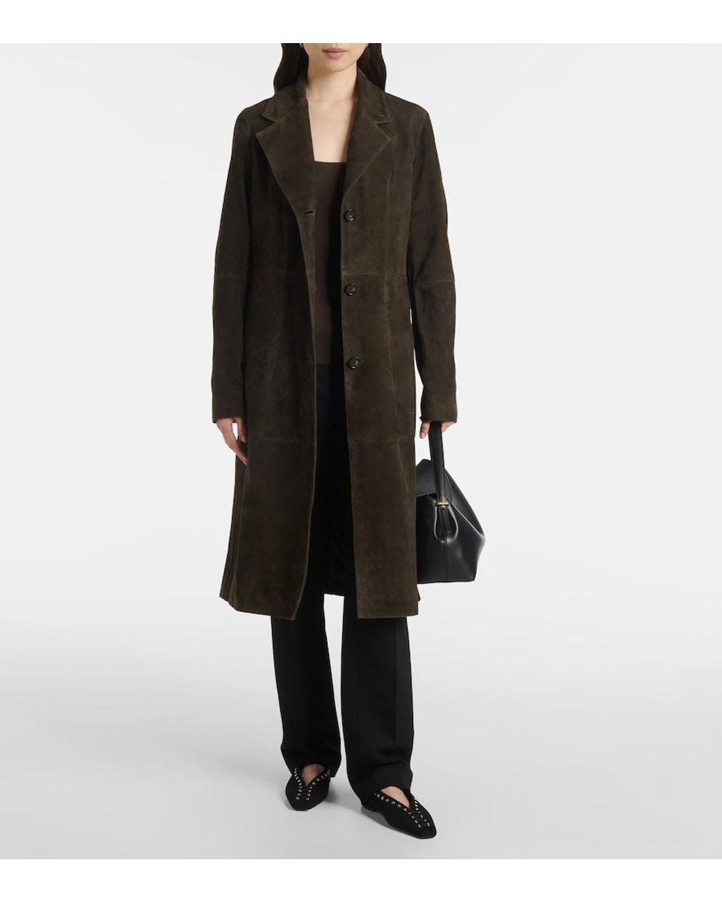 Totême Brown Suede Coat