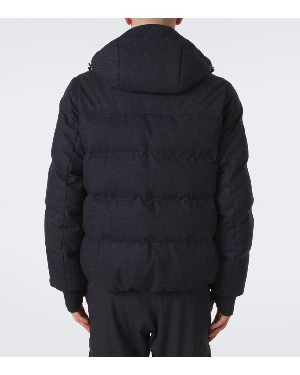 Moncler Black Servance Virgin Wool Down Ski Jacket for men
