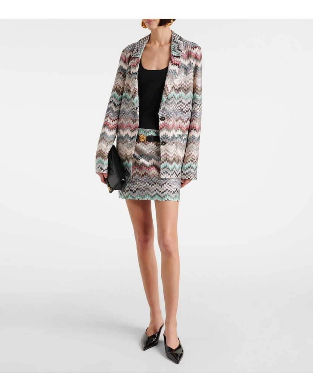 Missoni White Zigzag Miniskirt