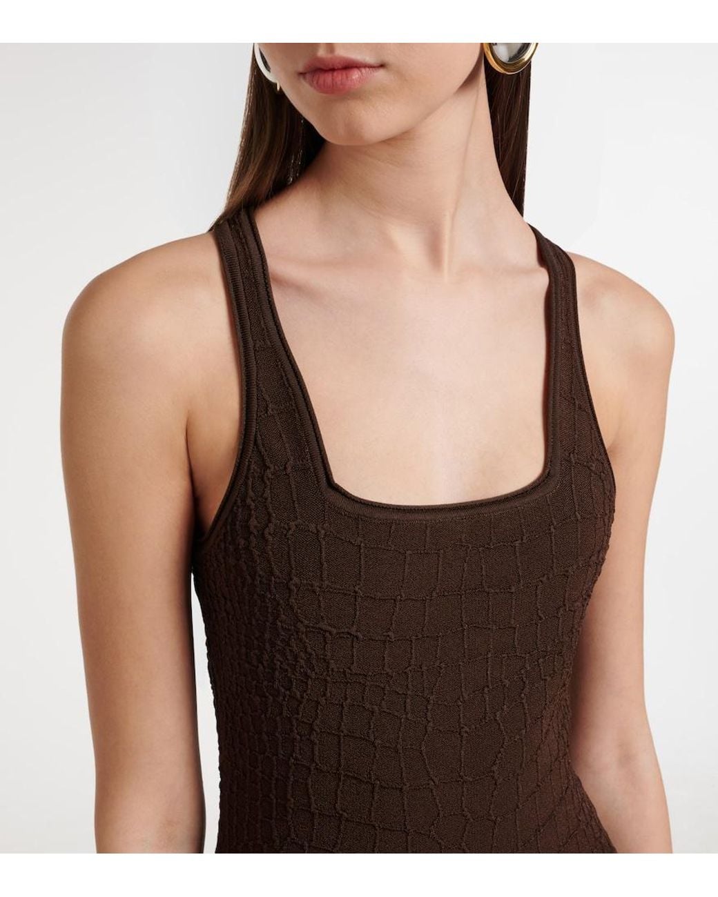 Jacquemus Brown Jersey Maxi Dress