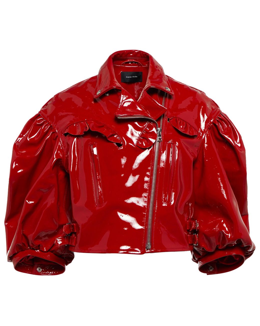 simone-rocha-red-Giacca-biker-