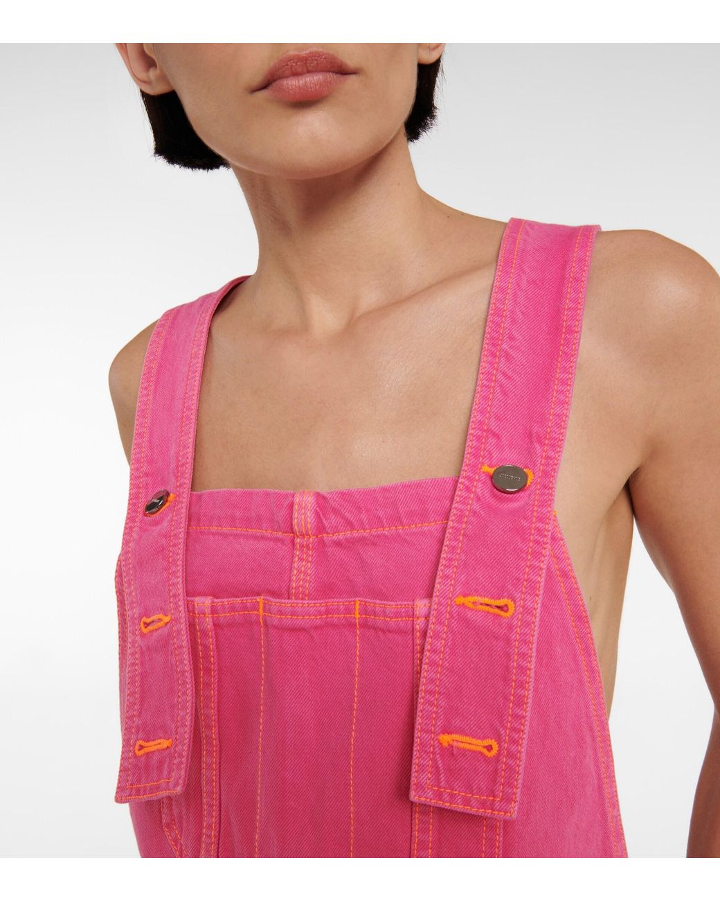 Jacquemus La Salopette De Nimes Denim Overalls in Pink | Lyst