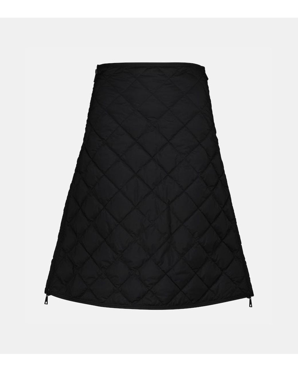 Moncler Black Quilted High-Rise Down Skirt