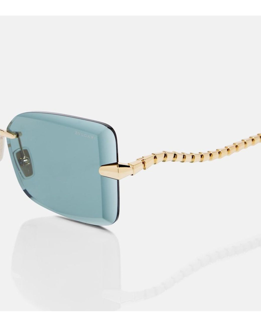 BVLGARI Blue Serpenti Viper Rectangular Sunglasses