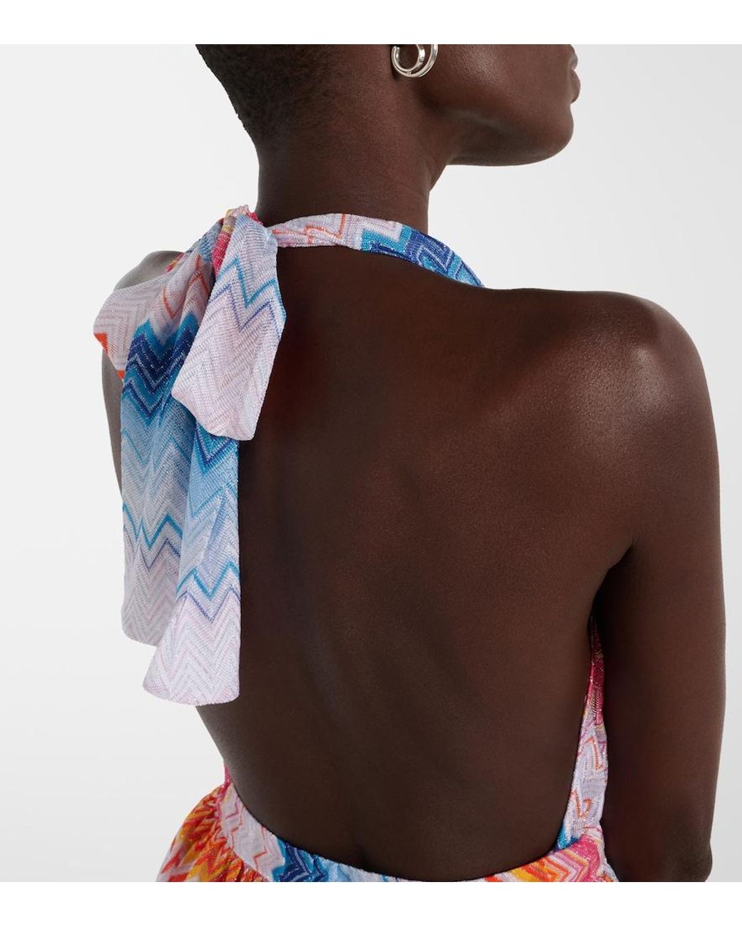 Missoni Multicolor Zigzag Halterneck Romper