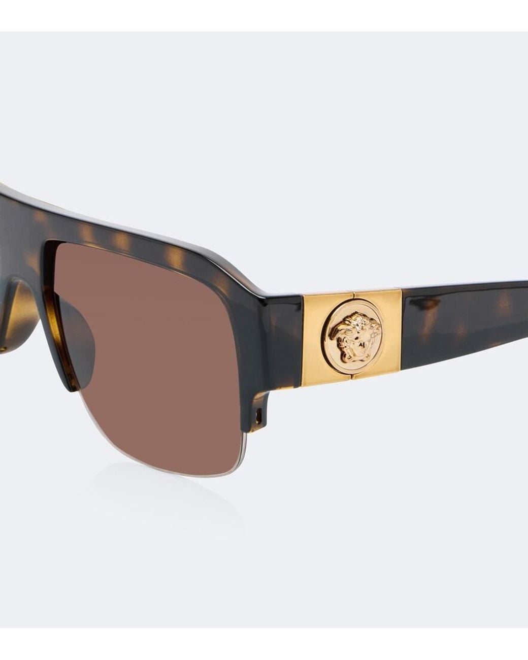 Versace Brown Vance Aviator Sunglasses
