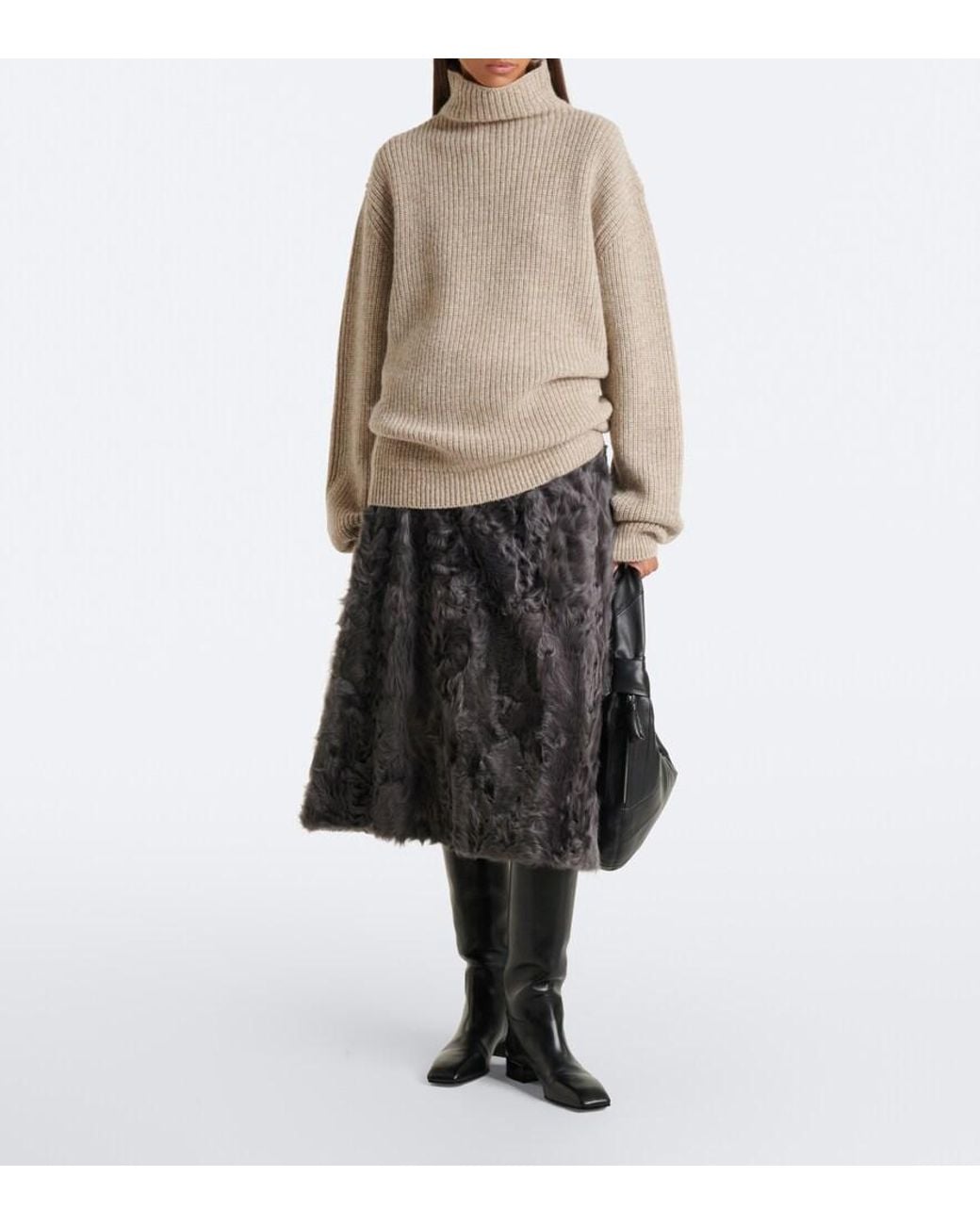 Lemaire Natural Alpaca And Yak Turtleneck Sweater
