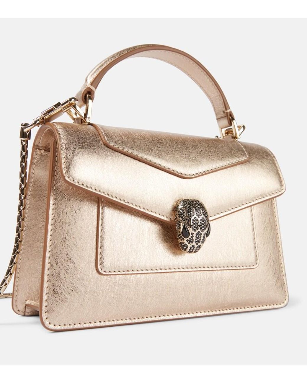 BVLGARI Natural Serpenti Forever Mini Leather Tote Bag