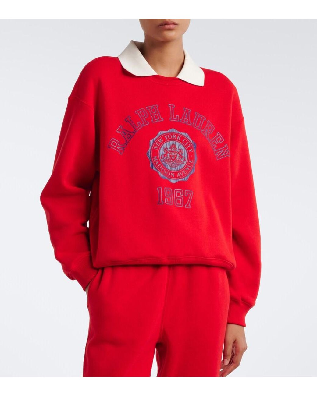 Polo Ralph Lauren Printed Layered Cotton-Blend Sweatshirt