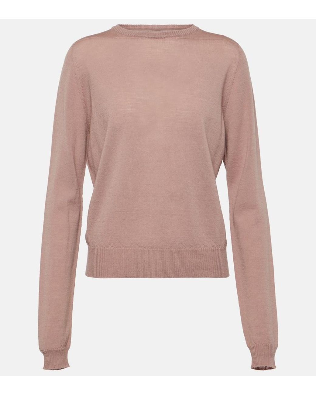 Rick Owens Pink Maglia Wool Sweater