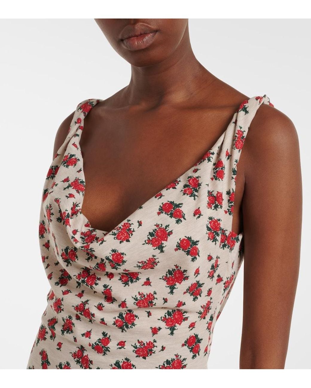 Vivienne Westwood White Anna Floral Cotton Jersey Minidress