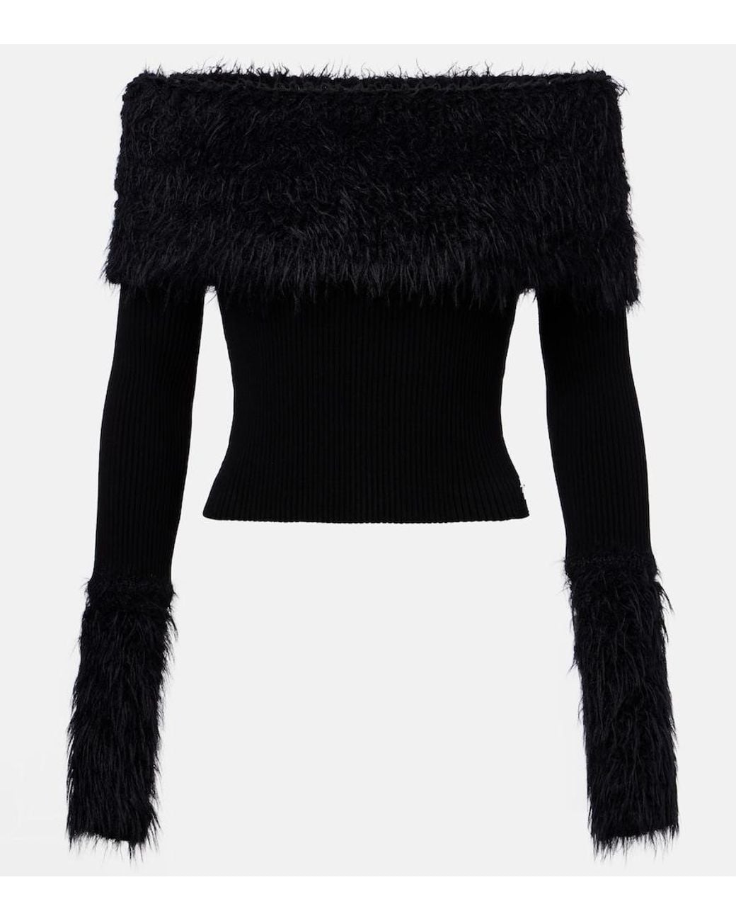 Jean Paul Gaultier Black Ribbed-Knit Top