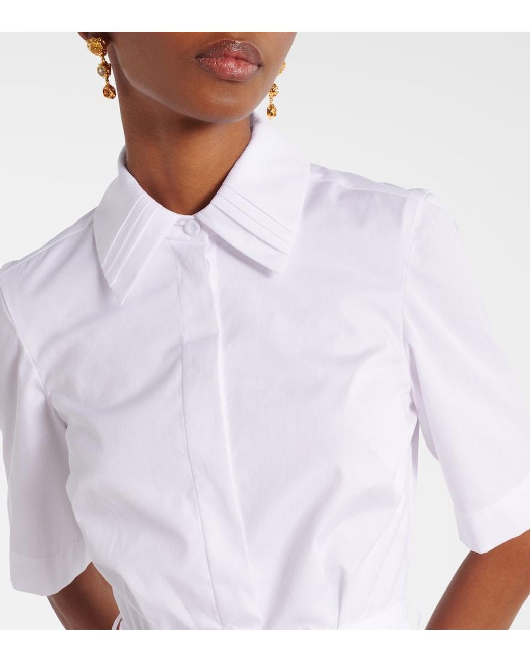 Emilia Wickstead White Rubie Cotton Shirt Dress