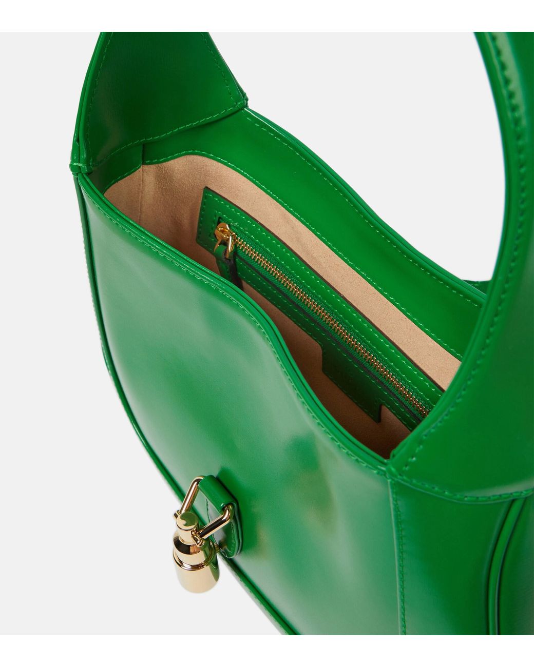 Gucci Jackie 1961 Small Leather Shoulder Bag in Green | Lyst