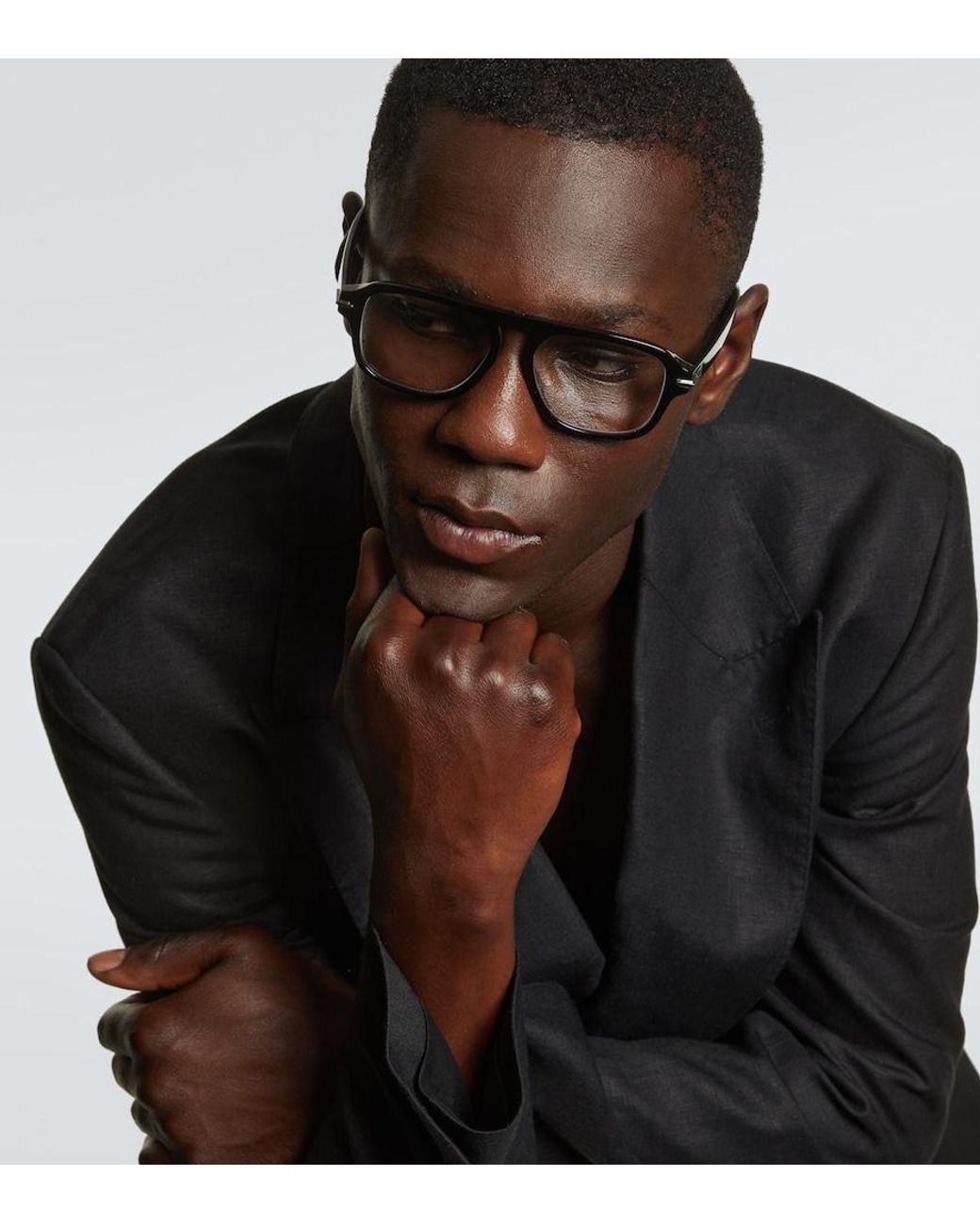 Dior Brille Diorblacksuito A3I in Brown für Herren