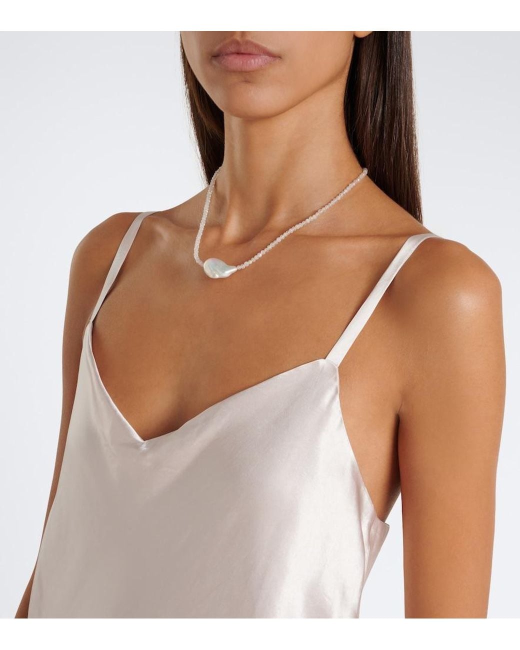 Vince White Satin Slip Dress