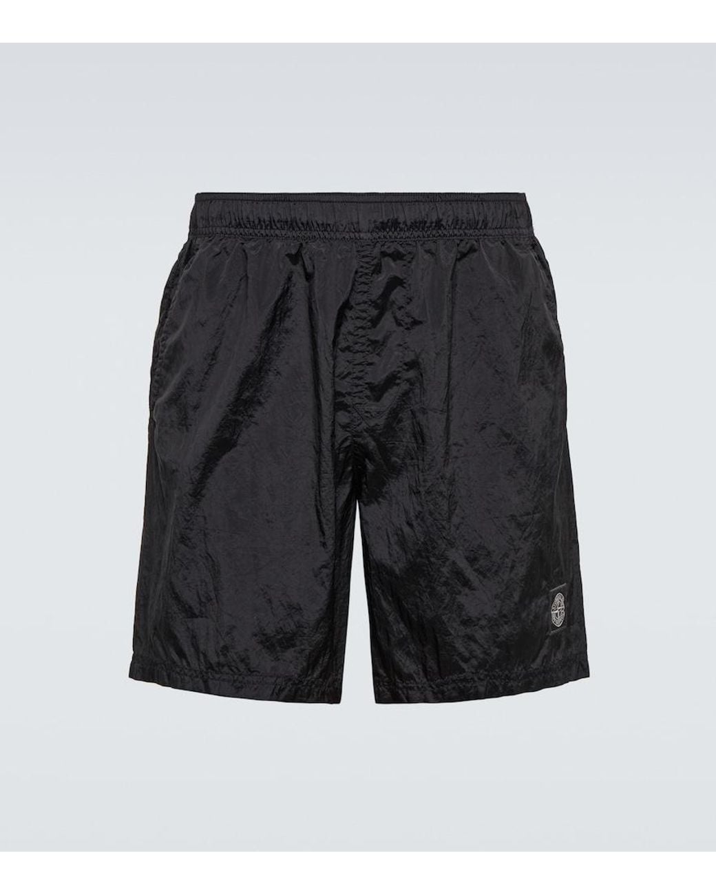 Stone Island Black Compass Swim Trunks for men
