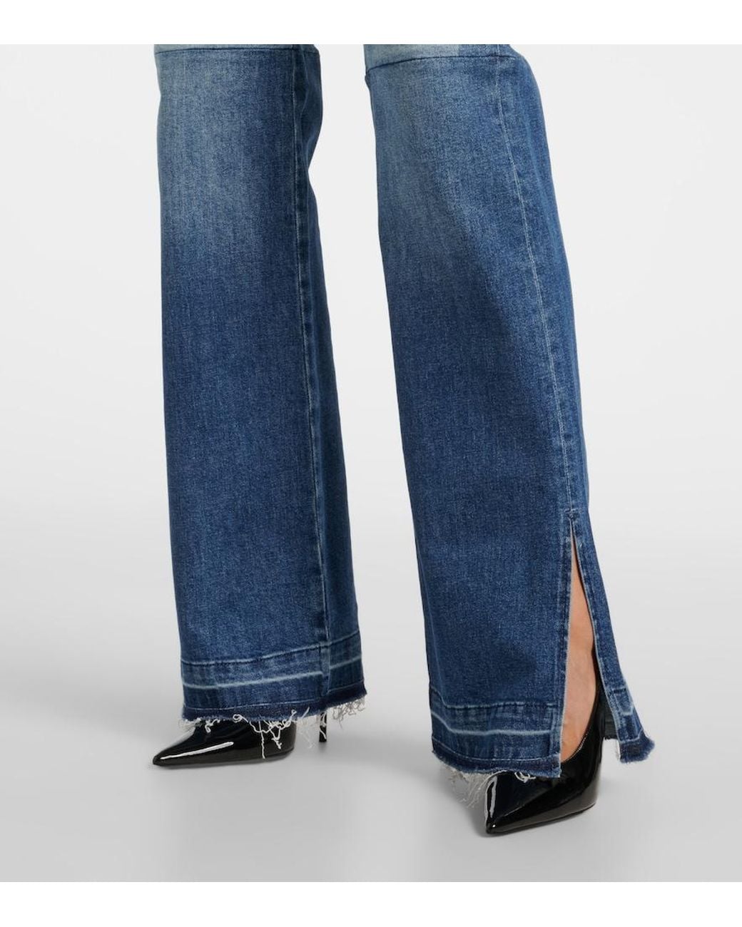 AG Jeans Blue La Croisette High-Rise Flared Jeans