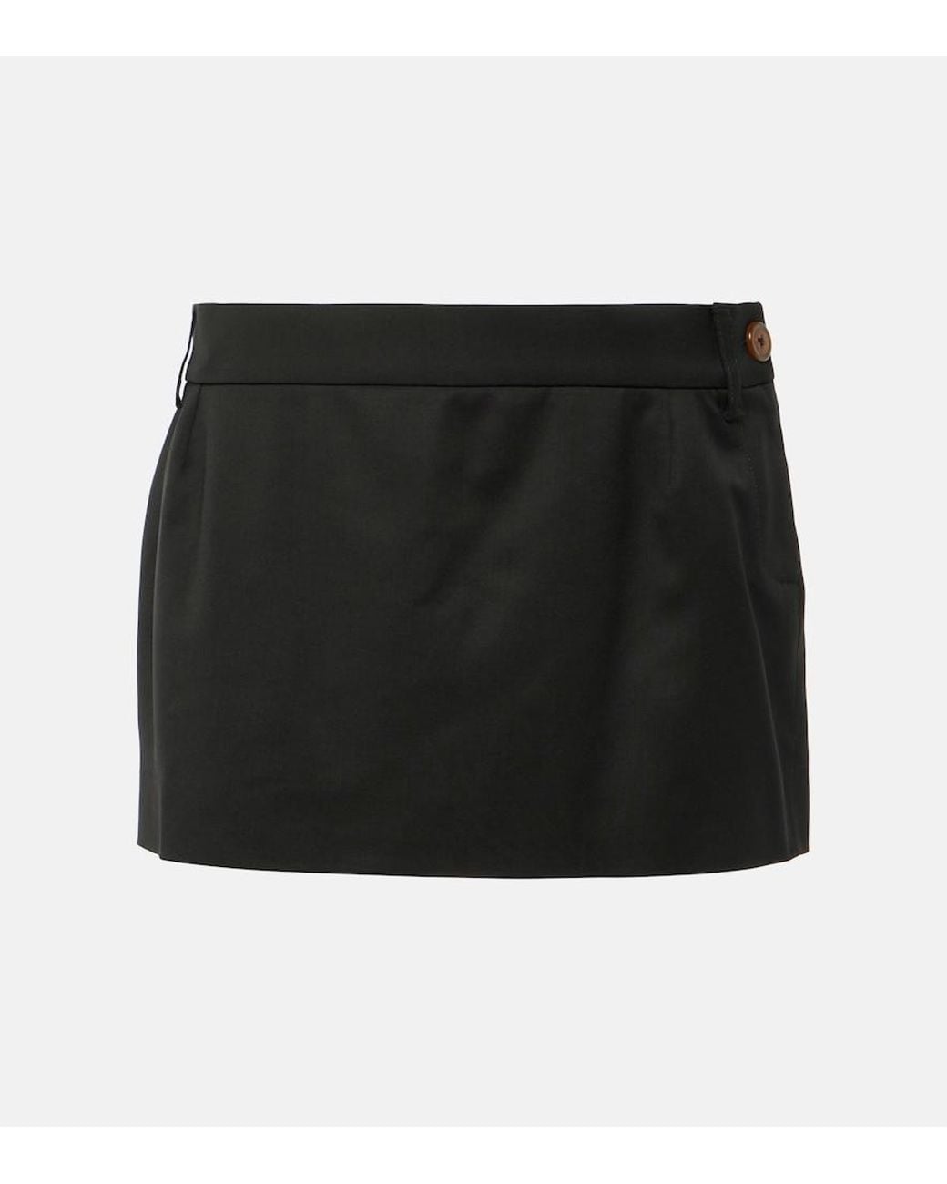 Vivienne Westwood Black Low-Rise Wool Miniskirt