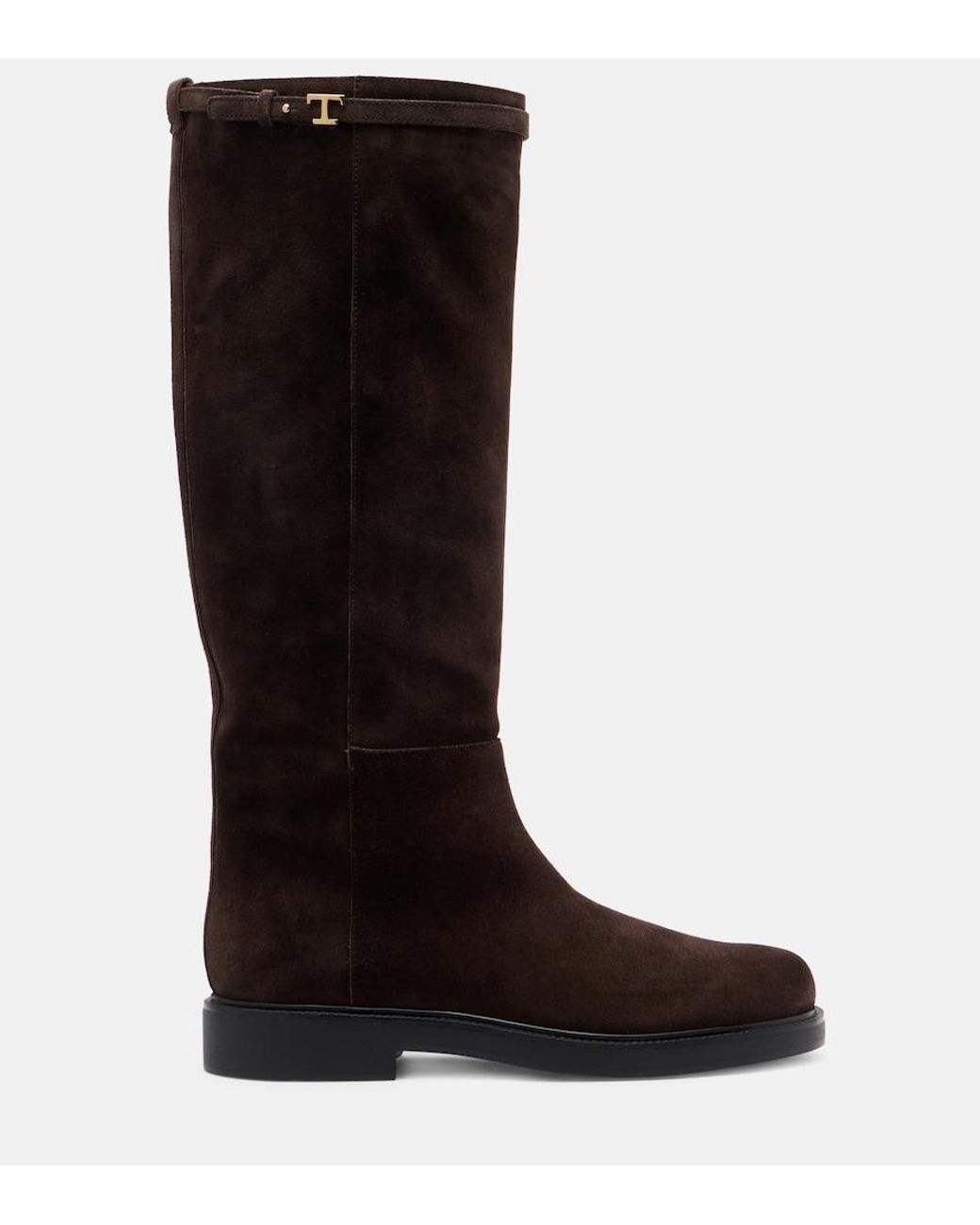 Tod's Black Suede Knee-High Boots