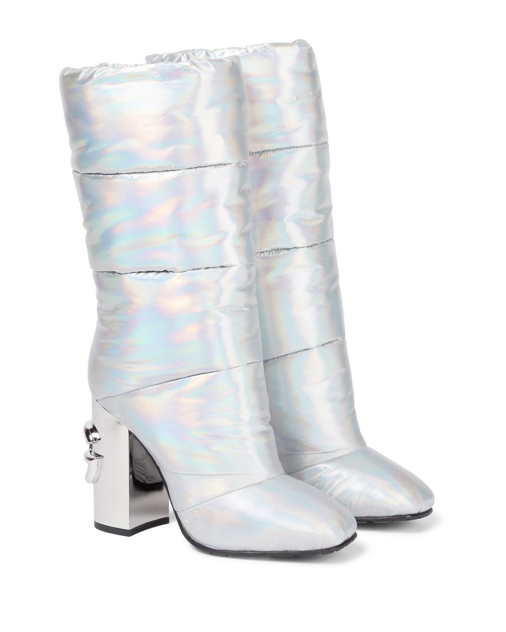 Dolce & Gabbana Jackie Quilted Boots in Metallic | Lyst