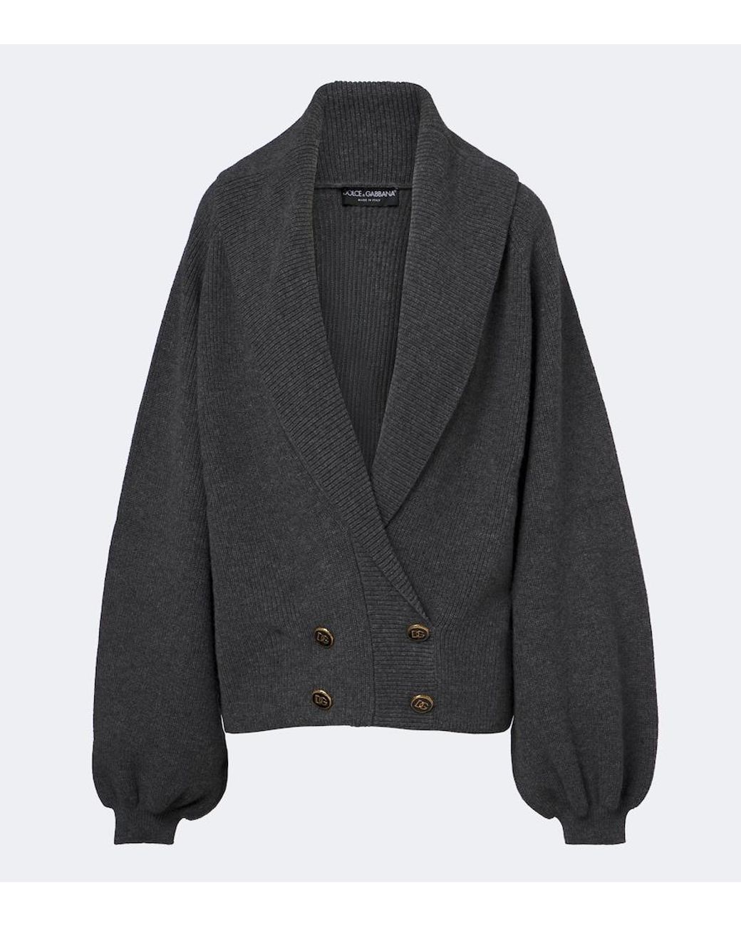 Dolce & Gabbana Black Embellished Virgin Wool Cardigan