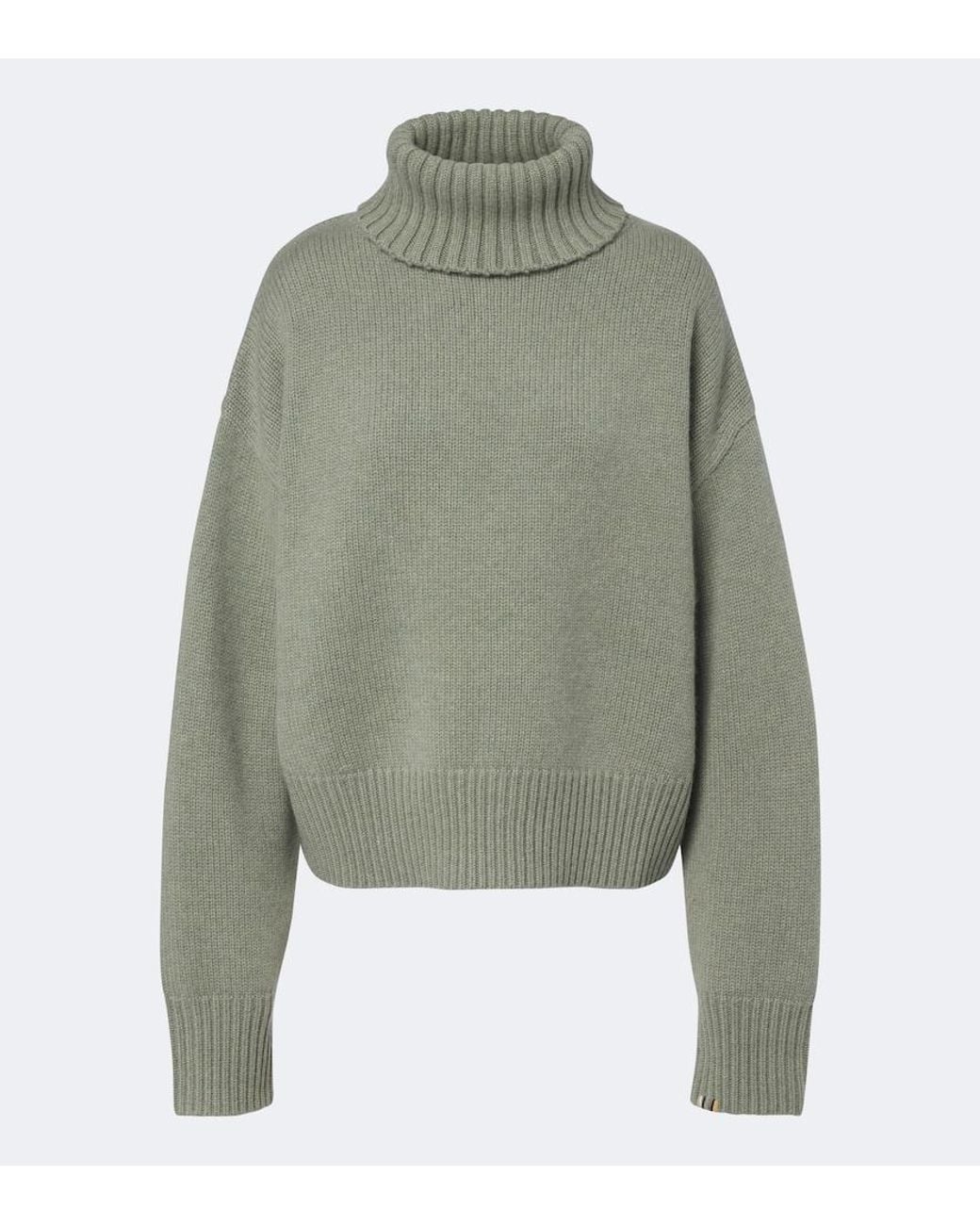 Extreme Cashmere Green N°434 Crop Xtra Cashmere Sweater