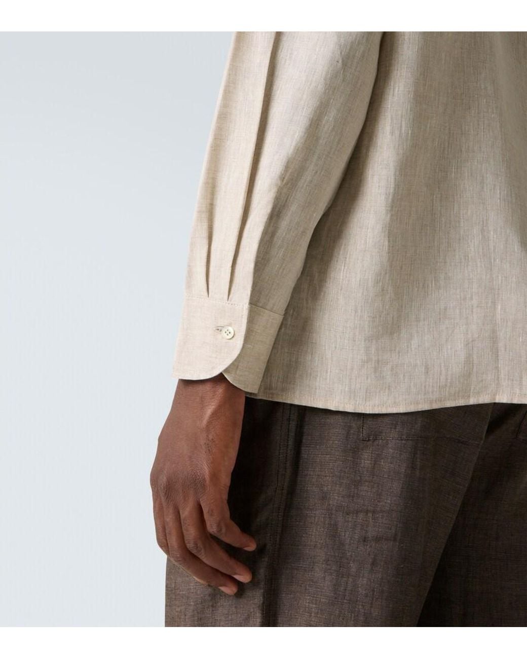 Saman Amel Hemd Aus Leinen in White für Herren