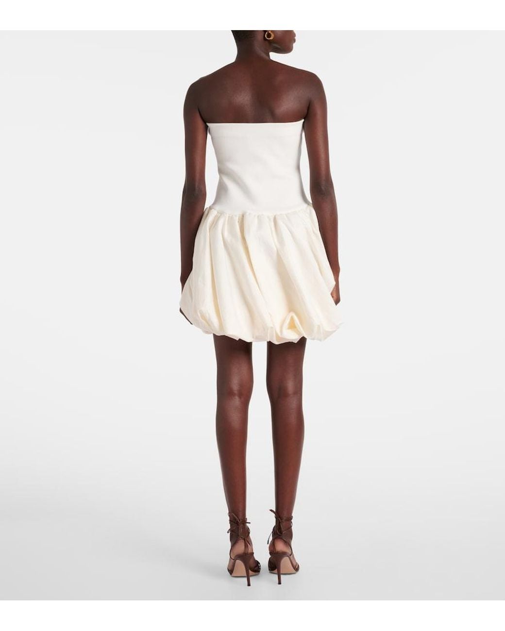 Jonathan Simkhai White Pollie Linen And Rayon-Blend Minidress