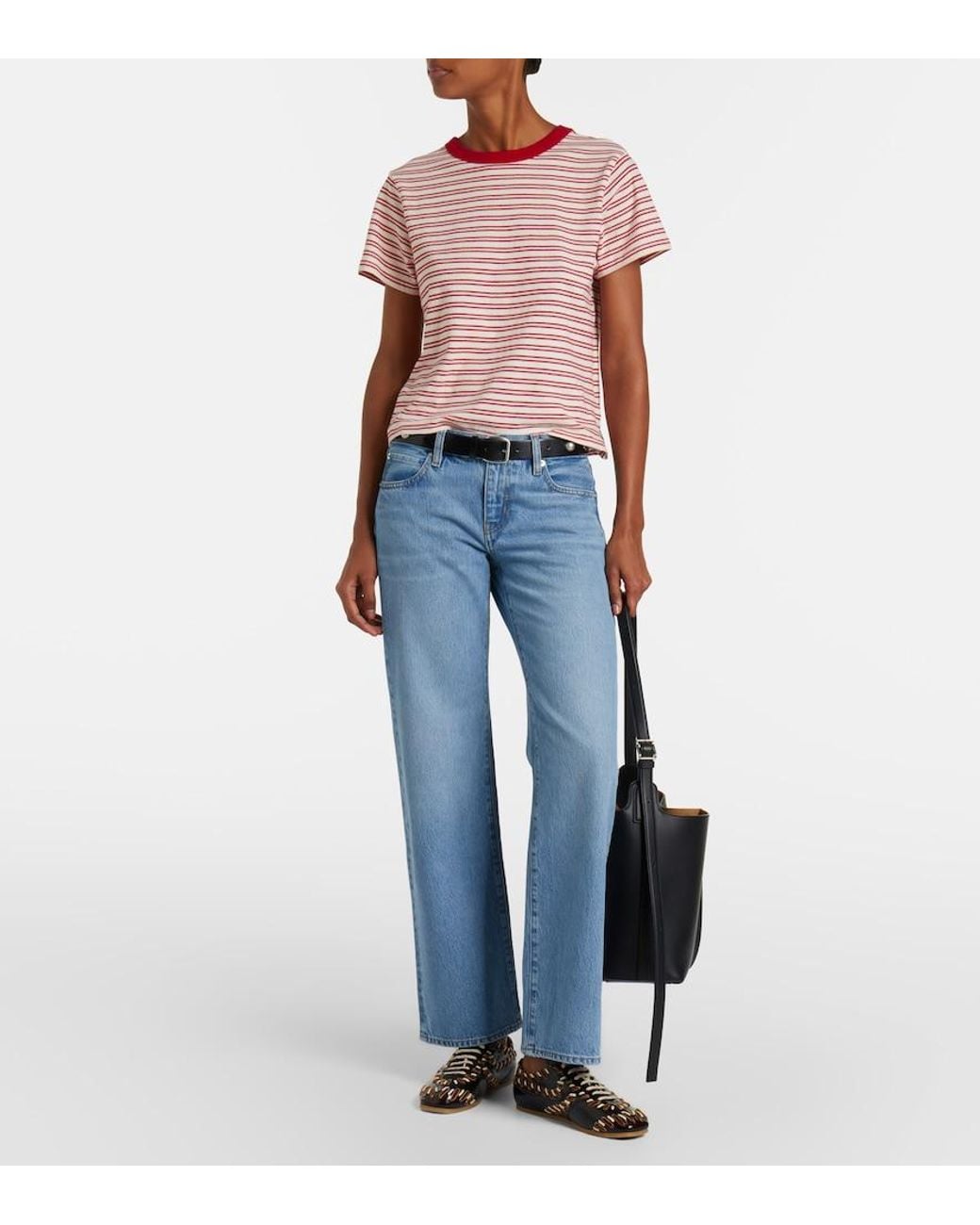 FRAME Blue The Saturday Straight Jeans