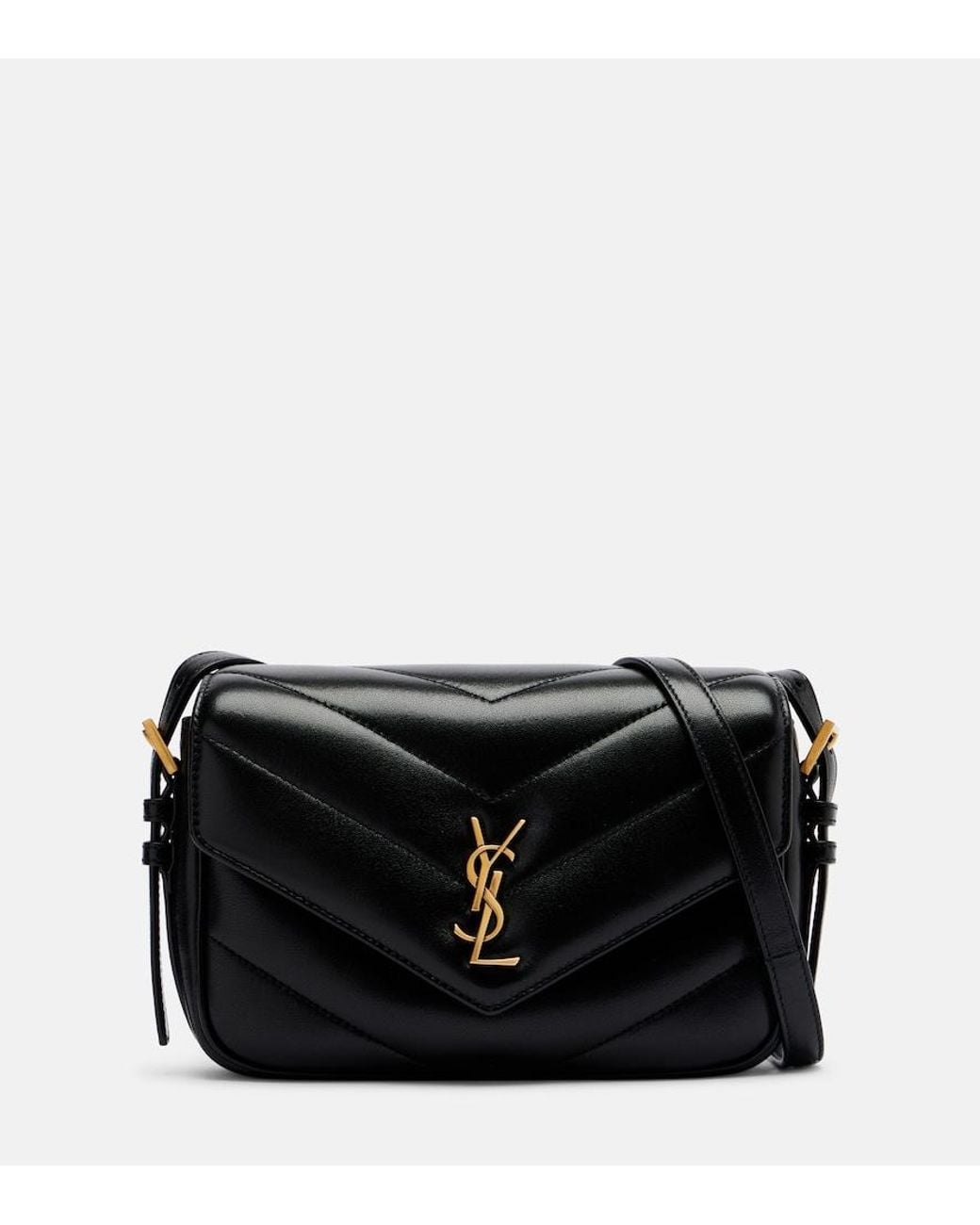 Saint Laurent Black Loulou Toy Leather Crossbody Bag