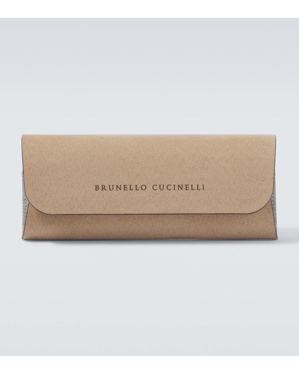Brunello Cucinelli Metallic Rectangular Glasses for men